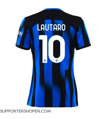 Inter Milan Lautaro Martinez #10 Hemma Matchtröja Dam 2023-24 Kortärmad